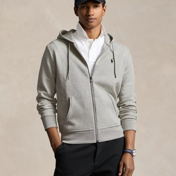 Polo Ralph Lauren Double-Knit Full-Zip Hoodie – Classic Grey Heather, MED. NWT - Picture 9 of 13